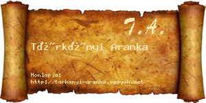 Tárkányi Aranka névjegykártya